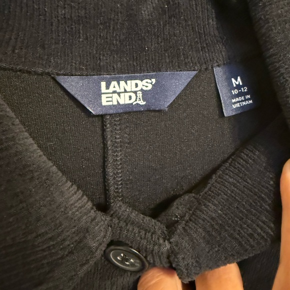 Lands’ End Medium Black Knit Chore Jacket, Excellent Condition - Picture 3 of 4